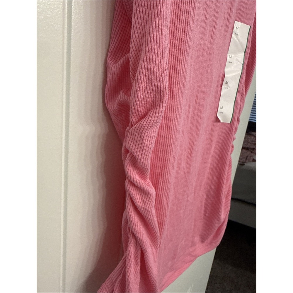 Women's High Neck Tank Top Wild Fable Pink Size Medium Shell Embellishment - Picture 2 of 6